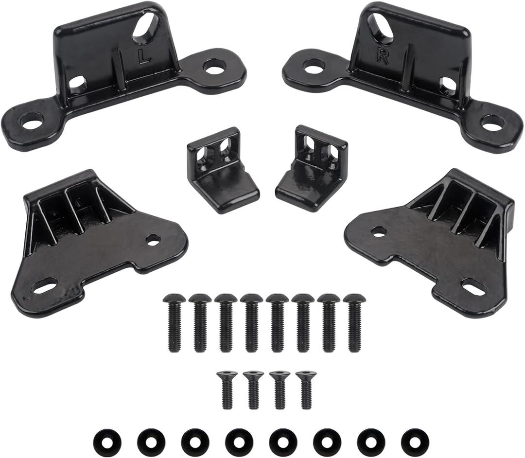 Hard Top Mounting Bracket Kits Compatible with Jeep Vehicle 2018-2024 Wrangler JL Gladiator JT, Complete One Set 20pcs Steel Hardtop Install Brackets