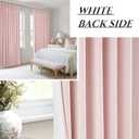 Baby Pink Blackout Curtains 70 Inches Extra Wide Pinch Pleated for Grils Bedroom 2 Panels Set,Cute Viral 70 Inch Curtain for Sliding Glass Doors Thermal Large Window Heavy Drapes (W70xL96x 2 Panels)
