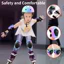Skateboard Pads for Kids,Elbow Pads and Wrist Guards Protective Gear,Strong Double Straps&Adjustable Easy-Fix Clips for Skateboarding,Rollerblading,Scooters,Bicycle, Medium