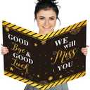 4 pack dealmuzik Farewell Party Decorations, Jumbo Farewell Card With Envelope, We Will Miss You Going Away Gift for Coworker Men Women, Goodbye Good Luck Retirement Card Guest Book Party Supplies (Black)