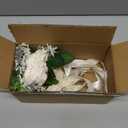 Wedding Bouquets for Bride Bridesmaid,White Champagne Artificial Roses Flowers for Wedding Church Decoration (6.5in)