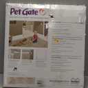 MidWest Homes for Pets 29-Inch High Walk-Thru Pressure Mounted Steel Dog Gate, Expands to 38 Inches Wide, Includes 3-inch Extensions, White