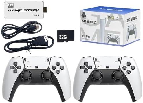 4K TV Game Stick M15 Video Game Console Built-in 30000+/40000 Games 64G Handheld Game Player Wireless Controller Retro Gamepad - 32GB-30000-games
