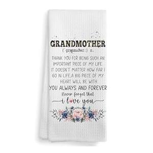 NOQL Grandmother Kitchen Towels and Dishcloths, Thoughtful Gifts for Grandma, Best Hand Towels for Bathroom Kitchen, 1624 Inches