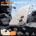 Magnetic for iPhone 17 Case, [Matte Solid Color] [Full Camera Protection] Protective Case for iPhone 17 - Milky White