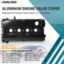 Aluminum Engine Valve Cover Kit with Gasket, Bolts, Oil Filler Cap Compatible with 2011-2016 Chevy Cruze, 2012-2018 Sonic, 2013-2020 Trax, 2009-2011 Aveo Aveo5 1.6L 1.8L Replace# 55558673 55564395