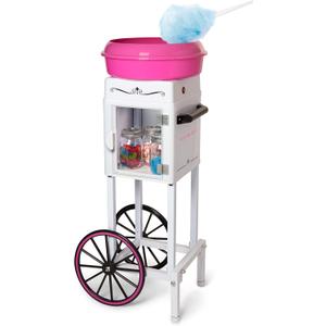 Nostalgia NCCCRT2PKWH Professional Cotton Candy Cart, 36, White