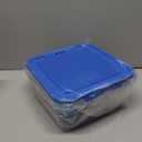 Storage Organizer Bins for Lego, Building Blocks Storage with Building Baseplate Lid, Storage Containers for Building Brick Storage Plastic Stackable Organizer Bin (Blue)