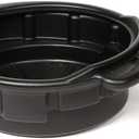 WirthCo 32953 4-Gallon Oil Change Drain Pan, Car Oil Container, Ideal For Automotive / Motorcycle, Drain Safely, 6 1/2" High by 18" Wide, Black - Made in USA