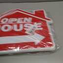 7 Pack Open House Signs, 18x14" Double Sided Plastic Yard, Red