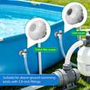 Pool Inlet and Outlet Fittings for Intex Pool Pump, Includes Plunger Valve, 1.5" Outlet Strainer & Inlet Nozzle, Replacement Above Ground Pool Parts Pool Hose Adapter for Intex Sand Pump