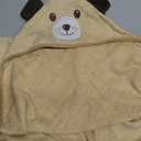 MINIBOO Hooded Baby Towels for Newborn & Toddler - Super Soft Baby Bath Towels with Hood, Highly Absorbent Viscose Made from Bamboo Hooded Towel for Boys, Girls, Newborn Essentials (32 x 32 inches, Brown Dog)