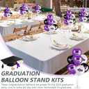 4 Set Balloon Stand Kits for Table Centerpieces Latex Table Balloon Holder with Congrats for 2026 Holiday Party Supplies Decoration Celebration(Purple) (Graduation)
