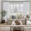 SHINELAND 104 Inch Curtains Long Cortinas Blackout Blancas para Dormitorio