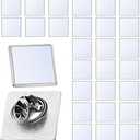 27 Pcs Sublimation Button Blank Pins, 0.75 Inch Square Sublimation Blanks Lapel Pins Heat Transfer Aluminum Badge for DIY Craft Jewelry Making Supplies Birthday Wedding Gifts