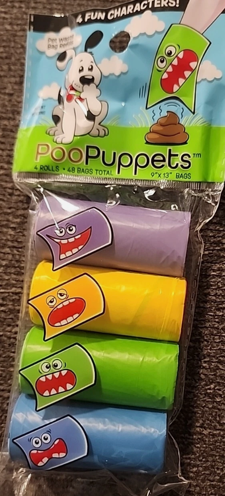 4 Sea Pals PooPuppets 9x13 Bags 4 Rolls 48 Bags Total 4 Pack