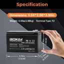 12V 7Ah Replacement Battery 6fm7 Rechargeable Sealed Lead Acid Battery SLA AGM Power Source Maintenance Free, Size 5.94x2.56x3.9in