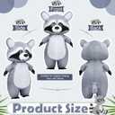Soulchen Inflatable Raccoon Costume for Adult Halloween Full Body Blow up Raccoon Costumes for Men Women Funny Animals Themed Cosplay Party