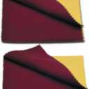 Cadie Silver Polishing Rouge Cloth - 100% Treated Reusable Cotton Jewelry Cleaning Cloth for Silver, Gold, Platinum & Silverware - Restore Shine, Remove Tarnish, 10 x 12 Inches, 2 Pack