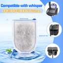 15 Pack Carbon Filter Large Compatible with Tetra Whisper EX30/EX45/EX70 Filters, Replacement Filter Cartridges Compatible with Whisper EX30/EX45/EX70 Filters