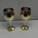 Gold Wine glasses set of 218oz Unbreakable Stainless steel stemmed wine glasses,Shatterproof wine steel gold goblets set Outdoor, red wine glass Metal Wine goblet love is blind for Mother's day