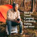 Handy Laundry Folding Lightweight Step Stool - Sturdy Enough to Support Adults and Safe Enough for Kids - Opens Easy with One Flip - Great for Kitchen, Bathroom or Bedroom (White - 9 Inch)