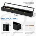 Picrit 39.3x4.9 Baseball Bat Collectible Shadow Box Display Case with Tempered Glass & Metal Latch Lock, Acrylic Baseball Stand, Vertical/Horizontal Hanging for Precious Sports Memorabilia, 1 Pack
