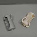 HUAKENER 3 Pack Silicone Sleeves with Handles for Dr Brown's Glass Baby Bottles 8 oz, Anti Breakage Baby Bottle Holder, Compatible with Dr. Brown's Natural Narrow Glass Baby Bottles (Beige+Grey+Blue)