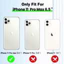 Fiyart Designed for iPhone 11 Pro Max Case,Compatible with MagSafe Butterflies Plating Camera Protection Phone Cover, Magnetic Glitter for Women Girls Shockproof Bumper 6.7"-Black