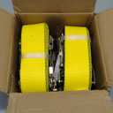 E Track Straps 2" x 16'(4 Pack), E Track Ratchet Straps 4400 LBS Box Truck Straps for Semi Trailers, Vans, Load