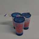 LUUM Glo&Go Led 18 Oz Tumbler Blu Flag, Pack Of 3