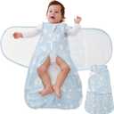 Baby Swaddle Sleep Sack, 1.0 Tog New-Parent-Friendly Swaddle for Newborns & infant 3-6 Months Baby Wearable Blanket Reduce Startle Reflex, Newborn Boys Girls Registry Essentials (Small, Ocean)