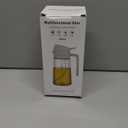 2 in 1 Oil Sprayer for Cooking, Olive Oil Dispenser Bottle for Kitchen Spray and Pour, 16oz/470ml Light-Blocking Dark Amber Glass Brown Bottle, Food-Grade Oil Mister for Air Fryer Black Cap