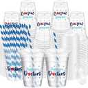 50 Pack National Doctor Day Gifts Thank You Doctors Cups Bulk 16 oz Disposable Clear Plastic Drinking Cup with Lid and Straw Appreciation Gifts Bulk for Medical Staff Nurses Holiday Party Supplies