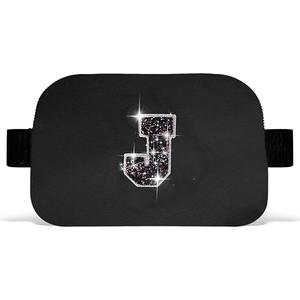Graduation Gifts for Teens Kids Daughter Sister Her - Birthday Gifts for 3 4 5 6 7 8 9 10 11 12 13 Year Old Girls, Fanny Pack Crossbody Bag Belt Bag Cute Trendy Stuff | Black, Initial J, Black, Pack Of 2