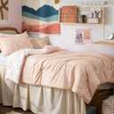 Bedsure Twin/Twin XL Comforter Set - Dusty Rose Bed Set, 2 Pieces Cute Floral Bedding, 1 Soft Reversible Botanical Flowers Comforter and 1 Pillow Sham