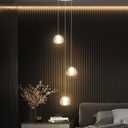 Modern Chandelier Crystal Pendant Light for Kitchen Island Dining Room Bedroom Hallway Gold (3-Lights Round)