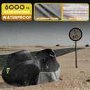 Motorcycle Cover with Side+Top Box Heavy Duty 420D Waterproof for Touring Models Harley Davidson Ultra Limited,Road Glide Limited, Gold Wing,Road Master,Indoor & Outdoor Storage Black/Gray