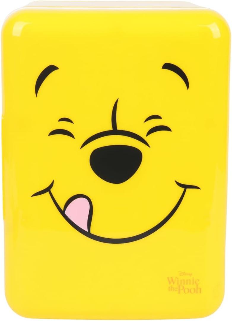 Pooh Bear - Mini Fridge, Small Cooler for Drinks & Snacks, or Skincare Refrigerator - Christmas Gifts (6 Cans, Pooh Bear)