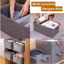 Fordonral Pack of 3 Large Capacity Storage Bins Closet Organizer System, Sturdy Foldable Storage Boxes for Organizing Clothing, Sheets, Toys, Books - Shelf Organizer Shelves Basket Storage Bin