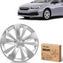 Hubcap Wheel Hub Cover for Subaru Impreza 2017-2023 Accessories, OEM Style Replacement Part Hub Cap Lossless Installation Wheel Cap for Subaru Impreza 28811FL010, Chrome Plated Silvery 16 Inch 1PC