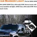 NPAUTO 3pcs Smoked Cab Marker Lights White 30 LED Roof Top Running Lights w/Wiring Pack Replacement for 2002-2007 Chevy Silverado GMC Sierra 1500 1500HD 2500 2500HD 3500 Truck