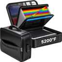 Fireproof Document File Organizer Bag, 5200F Portable File Organizer with Lock, 16 Layer File Box Waterproof and Heat Insulated Safe Storage for Important Documents, Laptop, and Files and More (Black)