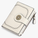 SENDEFN Small Wallets for Woman RFID Blocking Leather Bifold Credit Card Holder Purse with ID Window