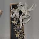 SWEETV Flower Girl Headpiece Silver Princess Wedding Headband -Baby Girls Flower Pearl Hair Accessories for Birthday Party, Photography