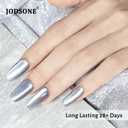 4 x JODSONE 16.5ml Cat Eye Gel Nail Polish Silver Glitter Magnetic Reflective Translucent Need U V Curing