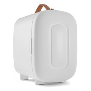 FANSEXPERT Mini Fridge for Bedroom, 4 Liter/6 Cans Skin Care Fridge Small Refrigerator, AC/DC Portable Mini Cooler & Warmer, Small Cosmetic Fridge for Camping, Dorm, Office, Car (White)
