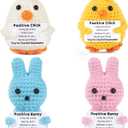 JoycuFF 4pcs Easter Basket Stuffers, Easter Gifts for Woman, Decorations for Home, Handmade Emotional Cheer Up Support Message Positive Gifts for Him Her