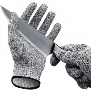 Cut Resistant Work Gloves, ANSI A4 Food Grade Cutting Gloves for Che for Kitchen Meat Cutting,Metal Fabrication, Wood Working,Non Slip, Breathable Large