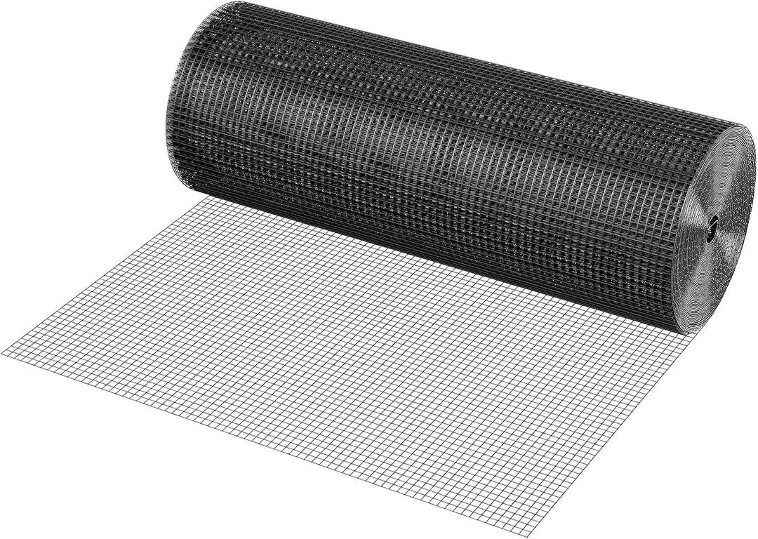 VEVOR Hardware Cloth 24 in x 50 ft, 1/2 in 19 Gauge Galvanized Wire Mesh Roll, Weather-Resistant Vinyl Coated Chicken Wire Fencing, Heavy Duty Welded Garden Plant Fencing for Rabbit Cage Snake Fence